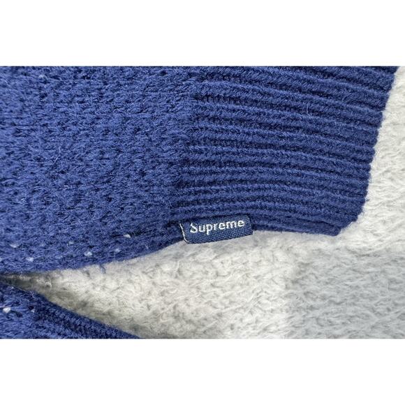 Supreme Bandana Sweater Pullover Crewneck Navy Blue Long Sleeve Medium - Picture 6 of 16